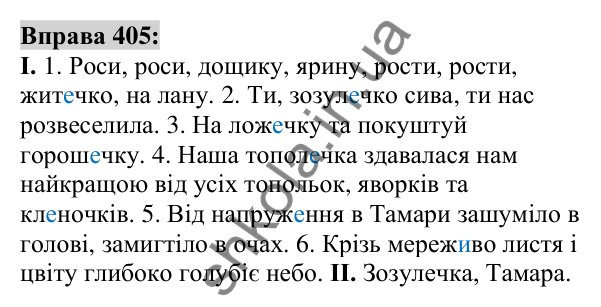 Вправа 405 Відповідь до вправи 405 (с. 147) з української мови для 6 класу (Заболотний, 2023): Іменник