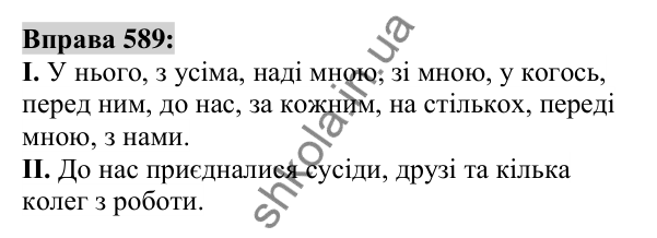 Вправа 589 Відповідь до вправи 589 (с. 222) з української мови для 6 класу (Заболотний, 2023): Займенник
