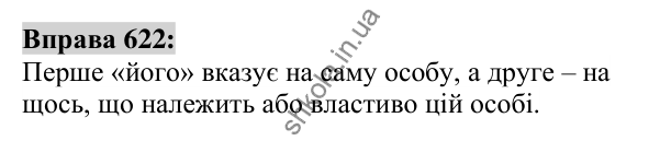 Вправа 622 Відповідь до вправи 622 (с. 237) з української мови для 6 класу (Заболотний, 2023): Займенник