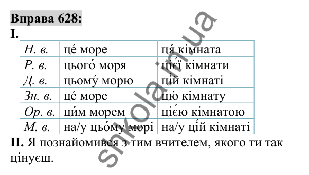 Вправа 628 Відповідь до вправи 628 (с. 239) з української мови для 6 класу (Заболотний, 2023): Займенник
