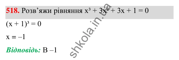 ГДЗ Алгебра 7 клас Бевз 2024 — завдання 518, § 12. Квадрат двочлена