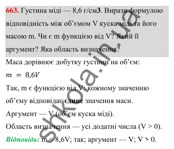 Завдання 663 ГДЗ Алгебра 7 клас Бевз 2024 — завдання 663, § 16. Що таке функція?