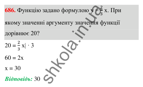 ГДЗ Алгебра 7 клас Бевз 2024 — завдання 686, § 16. Що таке функція?