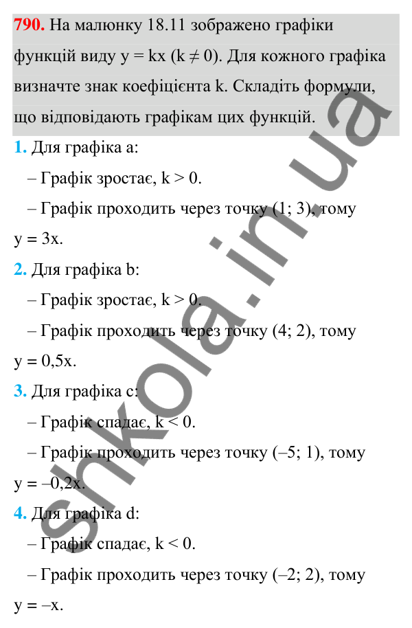 ГДЗ Алгебра 7 клас Бевз 2024 — завдання 790, § 18. Лінійна функція
