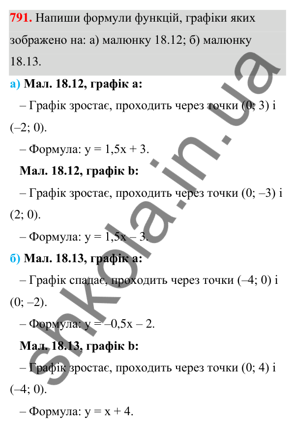 Завдання 791 ГДЗ Алгебра 7 клас Бевз 2024 — завдання 791, § 18. Лінійна функція
