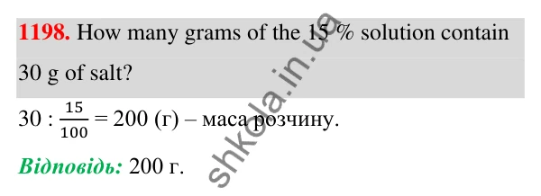 ГДЗ Алгебра 7 клас Бевз 2024 — завдання 1198, § 28. Відсоткові розрахунки