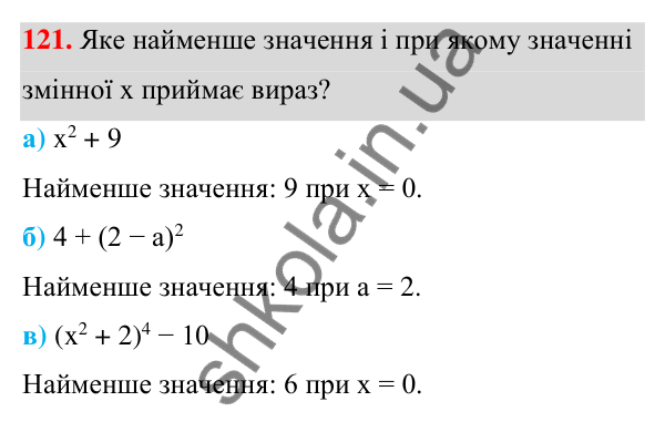 Завдання 121 ГДЗ Алгебра 7 клас Бевз 2024 — завдання 121, § 3. Вирази зі степенями