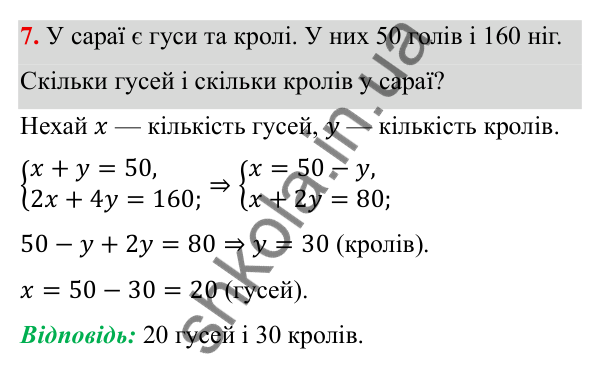 ГДЗ Алгебра 7 клас Бевз 2024 — типові завдання до контрольної роботи № 7, завдання 7