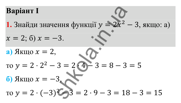 Самостійна робота № 5, варіант I, завдання 1 ГДЗ Алгебра 7 клас Бевз 2024 — самостійна робота № 5, варіант I, завдання 1