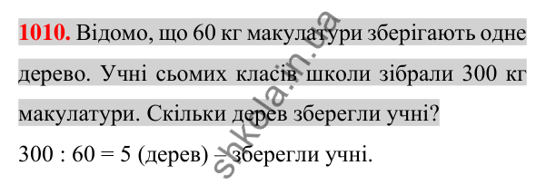 Відповідь до завдання 1010 (с. 187) з алгебри для 7 класу (Істер, 2024): Функція. Область визначення та область значень…