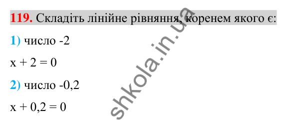 Відповідь до завдання 119 (с. 24) з алгебри для 7 класу (Істер, 2024): Лінійне рівняння з однією змінною