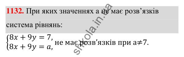 Відповідь до завдання 1132 (с. 279) з алгебри для 7 класу (Мерзляк, 2024): 26. Системи рівнянь із двома змінними....