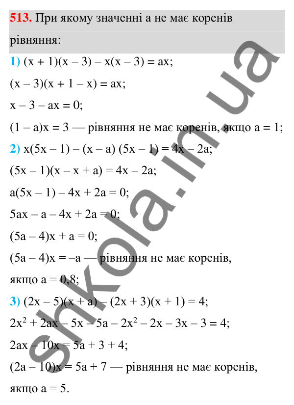 Відповідь до завдання 513 (с. 117) з алгебри для 7 класу (Мерзляк, 2024): 12. Розкладання многочлена на множники....