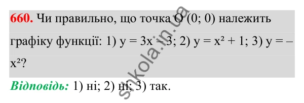 ГДЗ Алгебра 7 клас Тарасенкова 2024 — завдання 660, § 16. Координатна площина. Графік функції