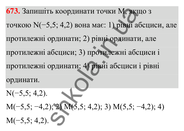 ГДЗ Алгебра 7 клас Тарасенкова 2024 — завдання 673, § 16. Координатна площина. Графік функції