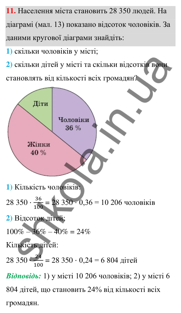 ГДЗ Алгебра 7 клас Тарасенкова 2024 — повторення розділу 6. завдання 11, Розділ 6. Елементи стохастики