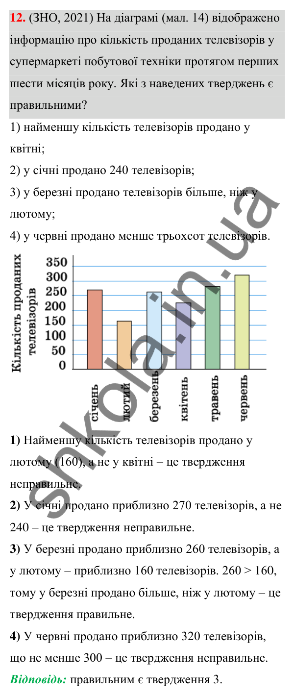 ГДЗ Алгебра 7 клас Тарасенкова 2024 — повторення розділу 6. завдання 12, Розділ 6. Елементи стохастики