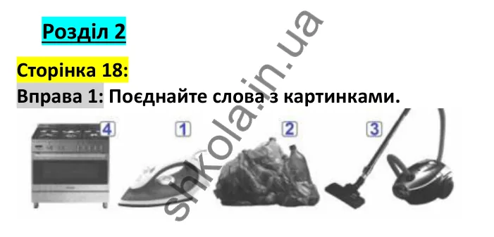 Відповідь до вправи 1, сторінка 18 - ГДЗ Англійська мова 7 клас Карпюк 2024. Робочий зошит