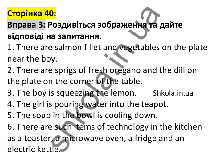 Відповідь до вправи 3, сторінка 40 - ГДЗ Англійська мова 7 клас Карпюк 2024. Робочий зошит
