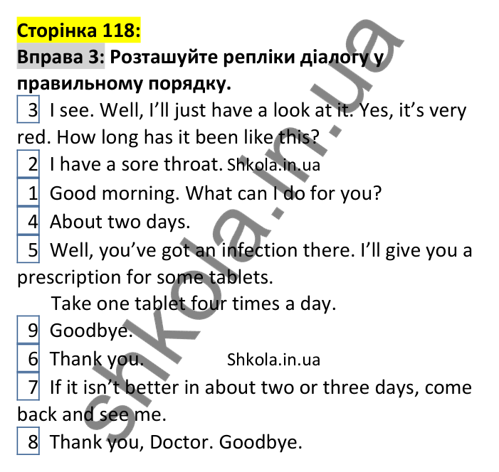 p118-ex3 Відповідь до вправи 3, сторінка 118 - ГДЗ Англійська мова 7 клас Карпюк 2024