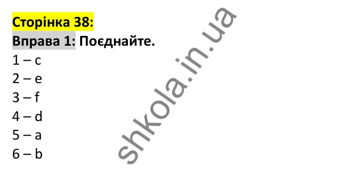p38-ex1 Відповідь до вправи 1, сторінка 38 - ГДЗ Англійська мова 7 клас Карпюк 2024