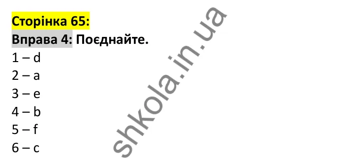 p65-ex4 Відповідь до вправи 4, сторінка 65 - ГДЗ Англійська мова 7 клас Карпюк 2024
