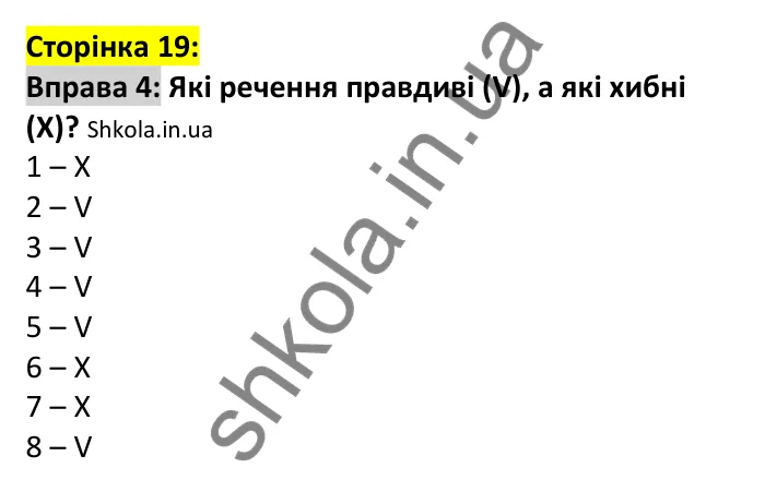 p19-ex4 Відповідь до вправи 4, сторінка 19 - ГДЗ Англійська мова 7 клас Коста 2024