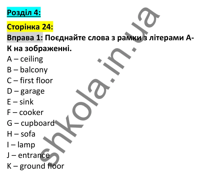 p24-ex1 Відповідь до вправи 1, сторінка 24 - ГДЗ Англійська мова 7 клас Коста 2024