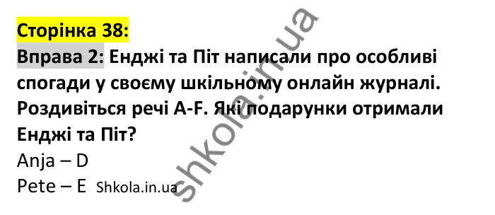 p38-r-ex2 Відповідь до вправи 2, сторінка 38 (читання) - ГДЗ Англійська мова 7 клас Коста 2024