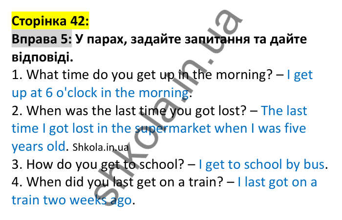 p42-ex5 Відповідь до вправи 5, сторінка 42 - ГДЗ Англійська мова 7 клас Коста 2024