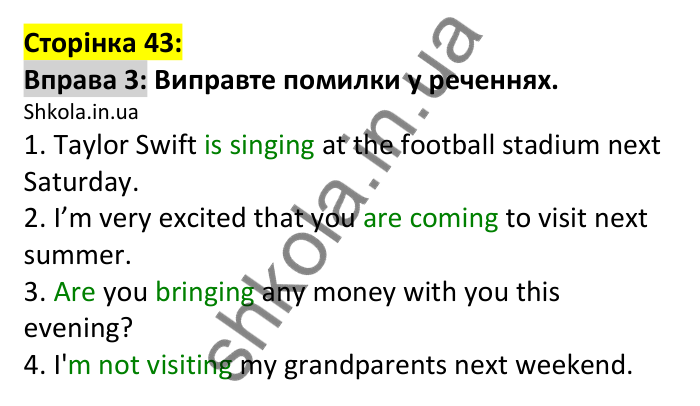 p43-ex3 Відповідь до вправи 3, сторінка 43 - ГДЗ Англійська мова 7 клас Коста 2024