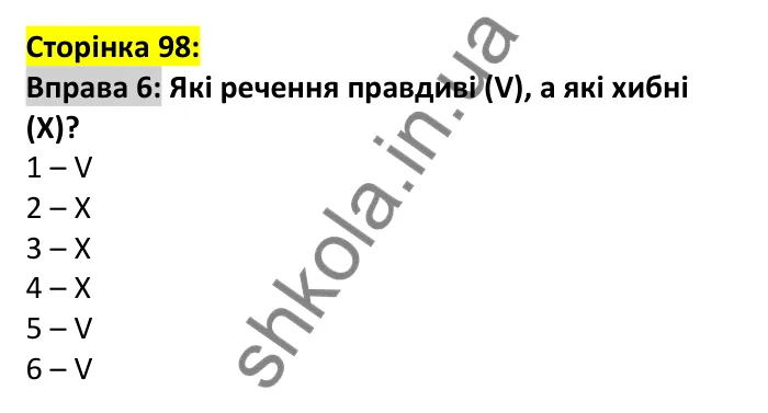 p98-ex6 Відповідь до вправи 6, сторінка 98 - ГДЗ Англійська мова 7 клас Коста 2024