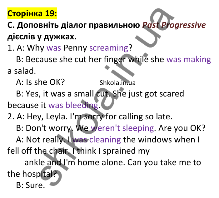 Відповідь до завдання C, сторінка 19 - ГДЗ Англійська мова 7 клас Мітчелл 2024 робочий зошит. Full Blast Plus 7 Workbook