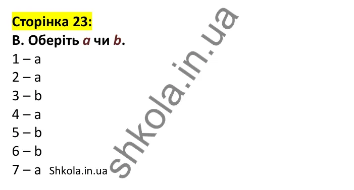 Відповідь до завдання B, сторінка 23 - ГДЗ Англійська мова 7 клас Мітчелл 2024 робочий зошит. Full Blast Plus 7 Workbook