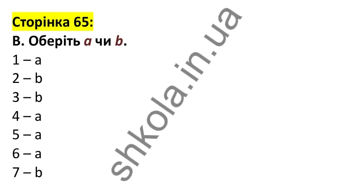 Відповідь до завдання B, сторінка 65 - ГДЗ Англійська мова 7 клас Мітчелл 2024 робочий зошит. Full Blast Plus 7 Workbook