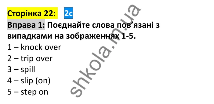 Відповідь до вправи 1, сторінка 22 - ГДЗ Англійська мова 7 клас Мітчелл 2024. Full Blast Plus for Ukraine 7