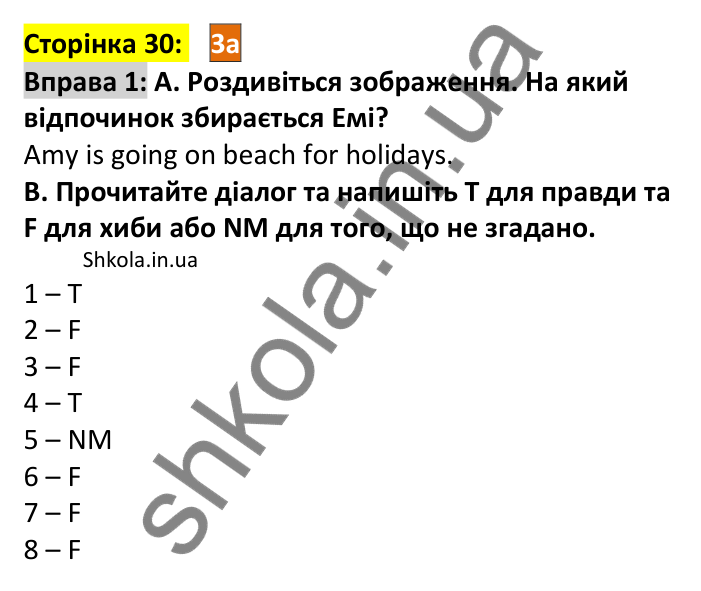 Відповідь до вправи 1, сторінка 30 - ГДЗ Англійська мова 7 клас Мітчелл 2024. Full Blast Plus for Ukraine 7
