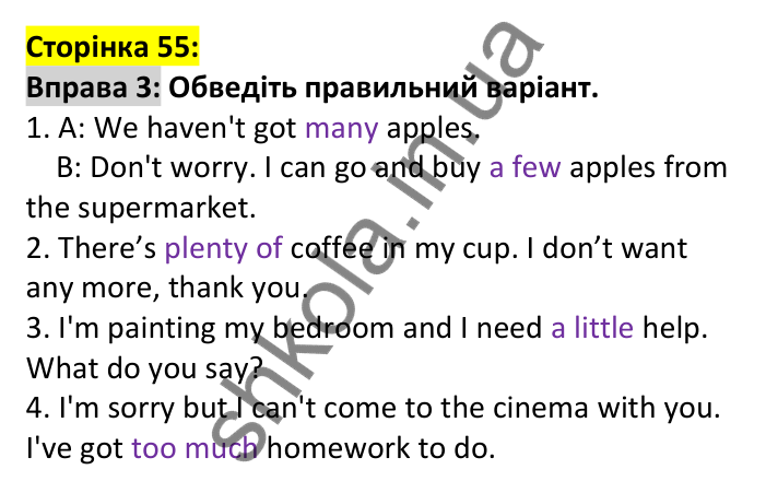 Відповідь до вправи 3, сторінка 55 - ГДЗ Англійська мова 7 клас Мітчелл 2024. Full Blast Plus for Ukraine 7