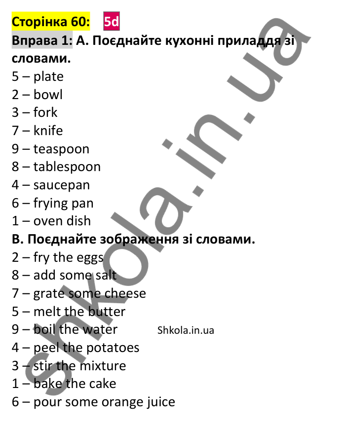 Відповідь до вправи 1, сторінка 60 - ГДЗ Англійська мова 7 клас Мітчелл 2024. Full Blast Plus for Ukraine 7