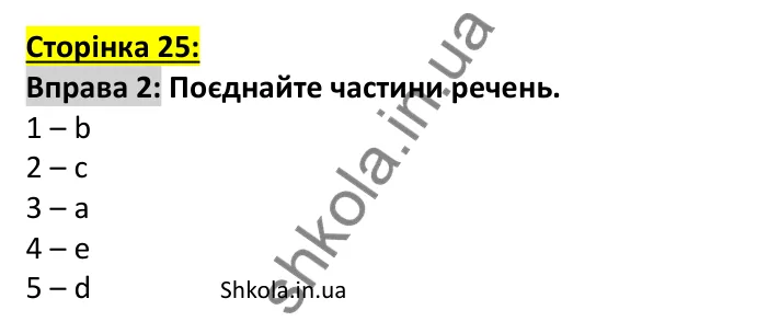 Відповідь до вправи 2, сторінка 25 (лексика) - ГДЗ Англійська мова 7 клас Коста робочий зошит 2024. Prepare 7 Workbook