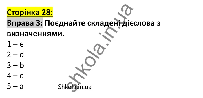 Відповідь до вправи 3, сторінка 28 (лексика) - ГДЗ Англійська мова 7 клас Коста робочий зошит 2024. Prepare 7 Workbook