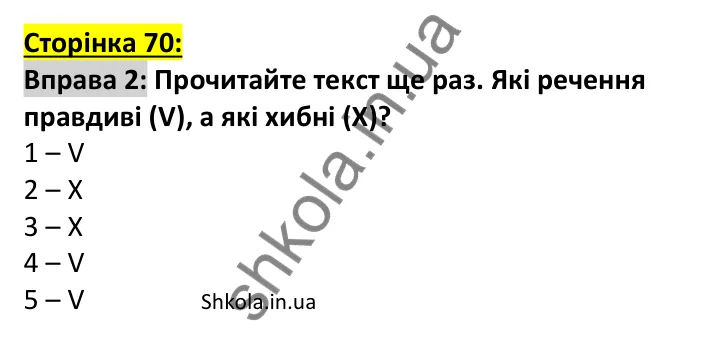 Відповідь до вправи 2, сторінка 70 (лексика) - ГДЗ Англійська мова 7 клас Коста робочий зошит 2024. Prepare 7 Workbook