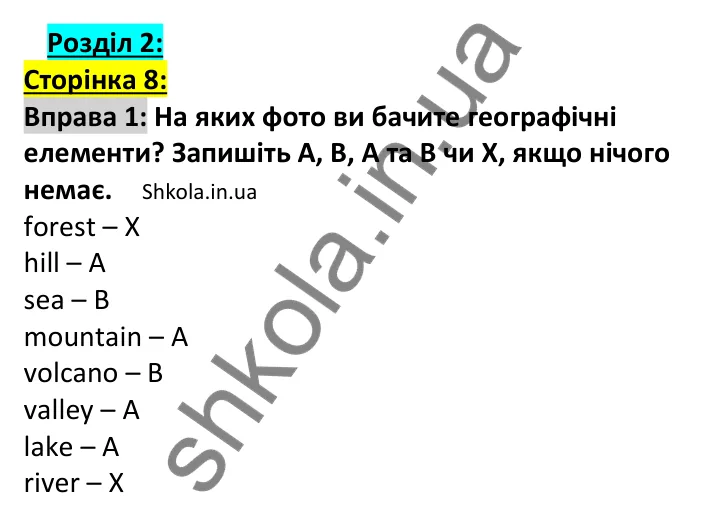 Відповідь до вправи 1, сторінка 8 (письмо) - ГДЗ Англійська мова 7 клас Коста робочий зошит 2024. Prepare 7 Workbook