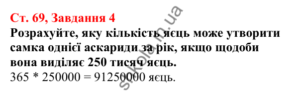 Відповідь до завдання 4 (с. 69) з біології для 7 класу (Кулініч, 2024, робочий зошит): Нематоди
