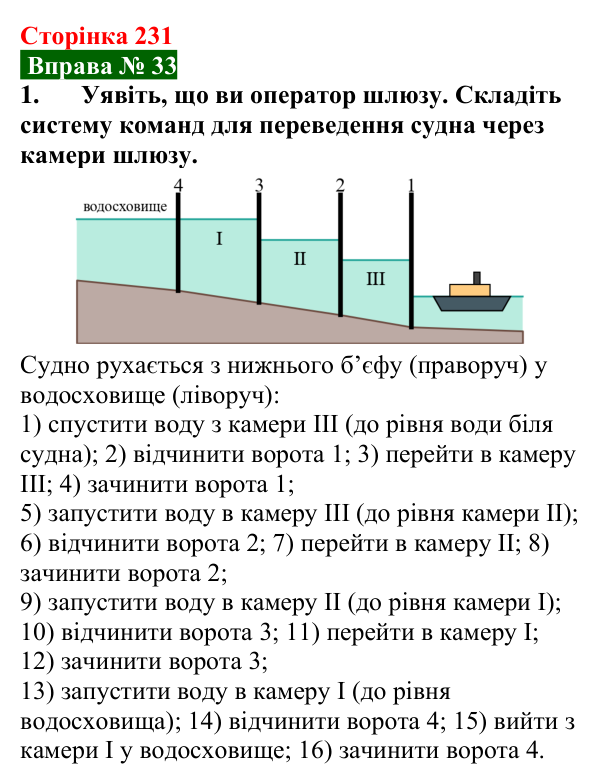 Відповідь до вправи № 33, завдання 1 (с. 231) з фізики для 7 класу (Бар’яхтар, 2024): Гідравлічні та пневматичні пристрої
