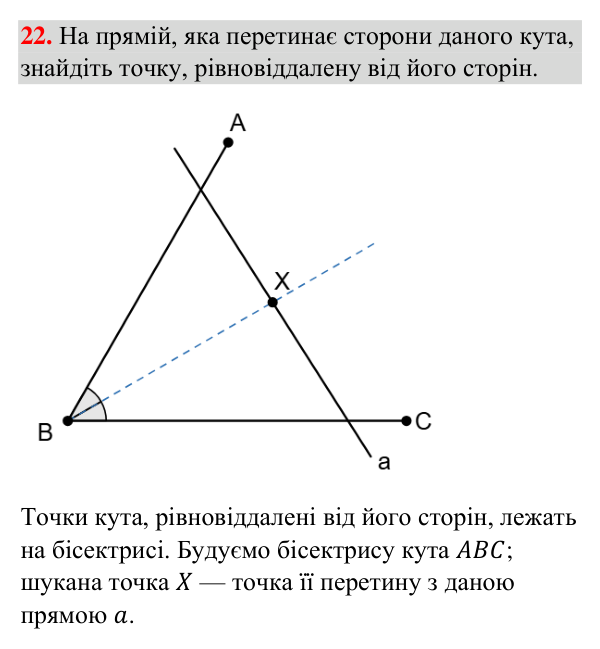 Завдання 22 (для тих, хто хоче знати більше) Відповідь до завдання 22 (с. 261) з рубрики «Для тих, хто хоче знати більше» з геометрії для 7 класу (Бурда, 2024): Метод…
