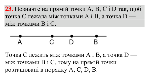 Завдання 23 Відповідь до завдання 23 (с. 21) з геометрії для 7 класу (Мерзляк, 2024): Відрізок і його довжина