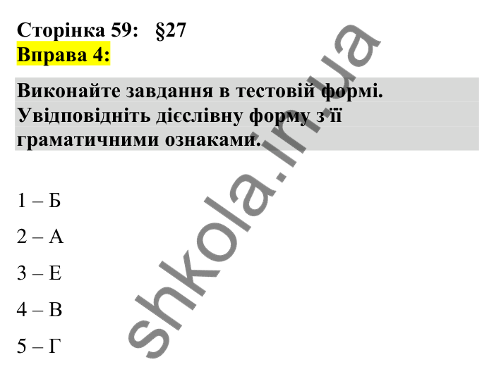 Відповідь до вправи 4 сторінка 59 ГДЗ Українська мова 7 клас Авраменко 2024