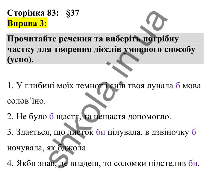 Відповідь до вправи 3 сторінка 83 ГДЗ Українська мова 7 клас Авраменко 2024