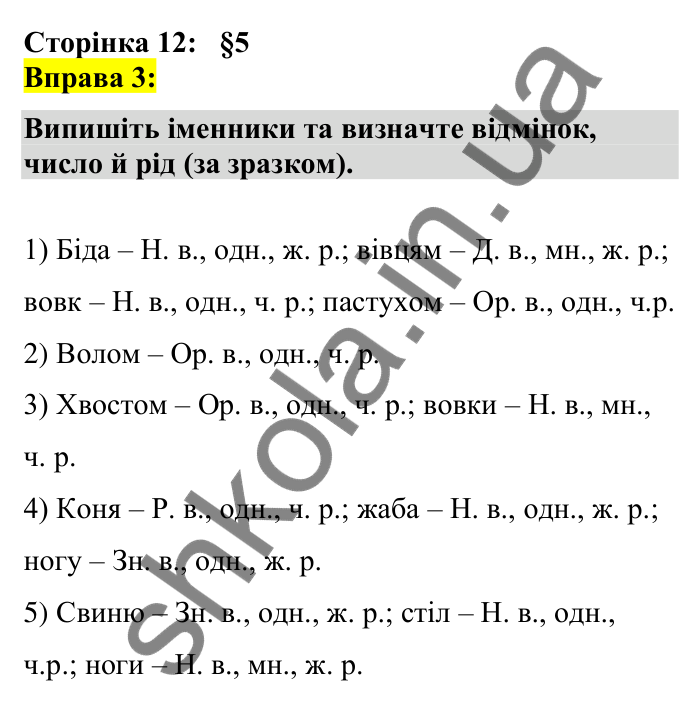Відповідь до вправи 3 сторінка 12 ГДЗ Українська мова 7 клас Авраменко 2024
